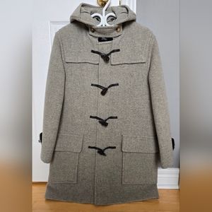 EUC Grey Burberry Duffle Coat size 10